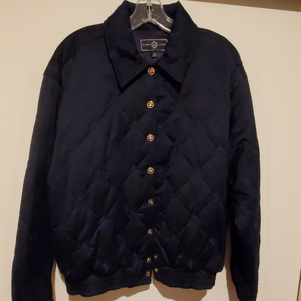 St. John Sport Stay Jacket Sporty Bomber womans L